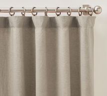 Online Designer Other Belgian Flax Linen Blackout Curtain, Flax, 50 x 108"