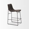Meritt 37'H Black Faux-Leather Seat with Black Metal Frame Stool, Counter & Bar Stool by Mercana, 17.72" length x 21.65" width x 37.8" height thumbnail 7