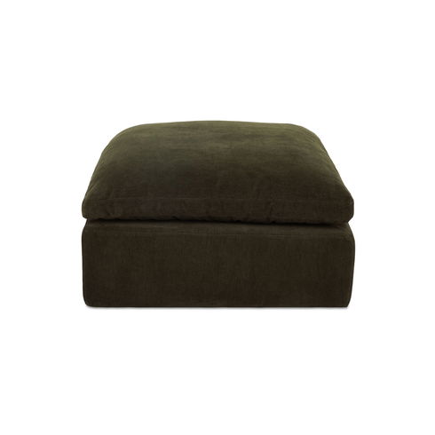 Cates Ottoman Dark Green
