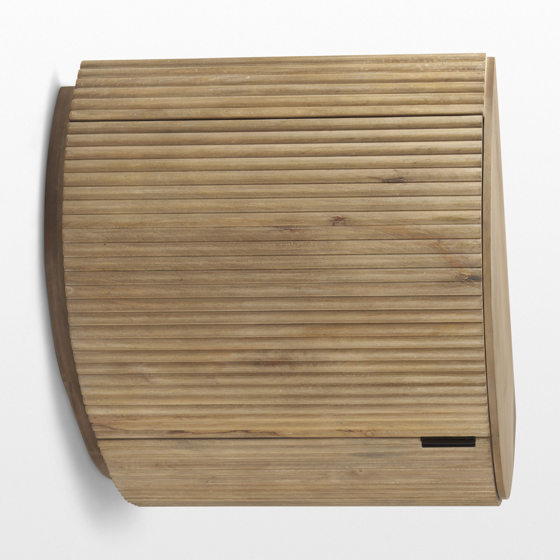 Terra Fluted Light Brown Wood 2-Door Accent Cabinet, Cabinets & Chest by Mercana, 42" length x 19" width x 32" height View 7