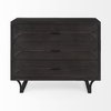 Giselle I 40L x 16W Dark Brown Fir Veneer 3 Drawer Accent Cabinet, Cabinets & Chest by Mercana, 39.96" length x 15.94" width x 31.89" height thumbnail 4
