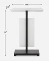 Elements Bubble Glass Accent Table, Side & End Table by Uttermost, 16.5" width x 24" height x 10.5" depth thumbnail 3