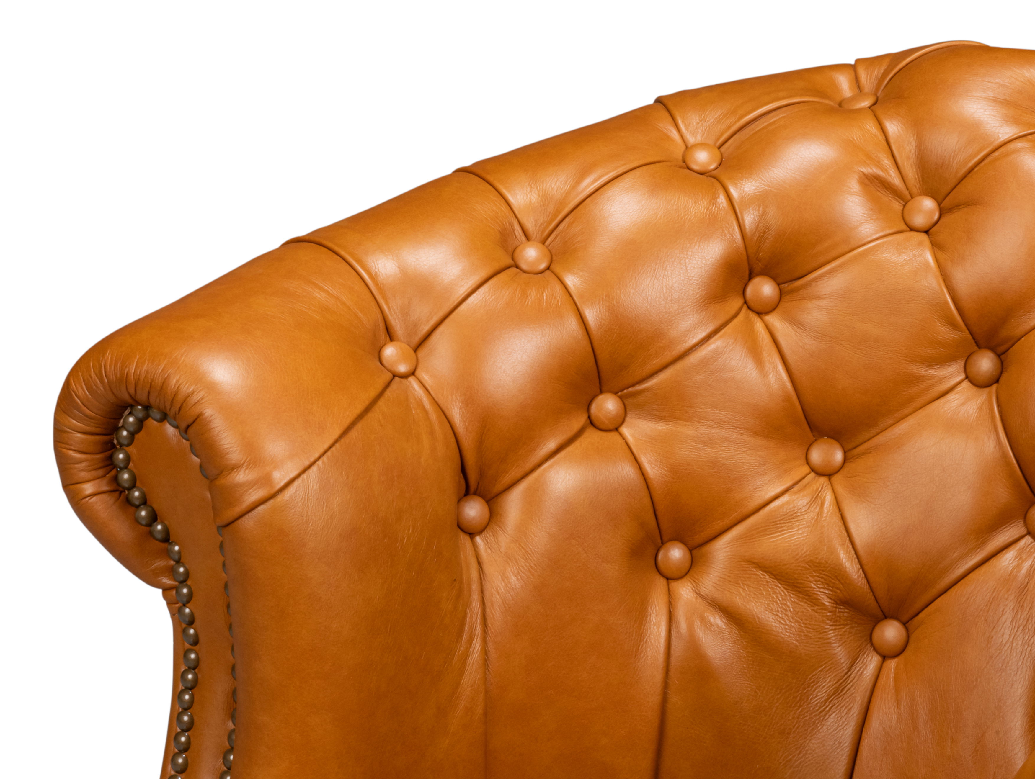 Bastian Armchair, Tan Brown Leather large image 