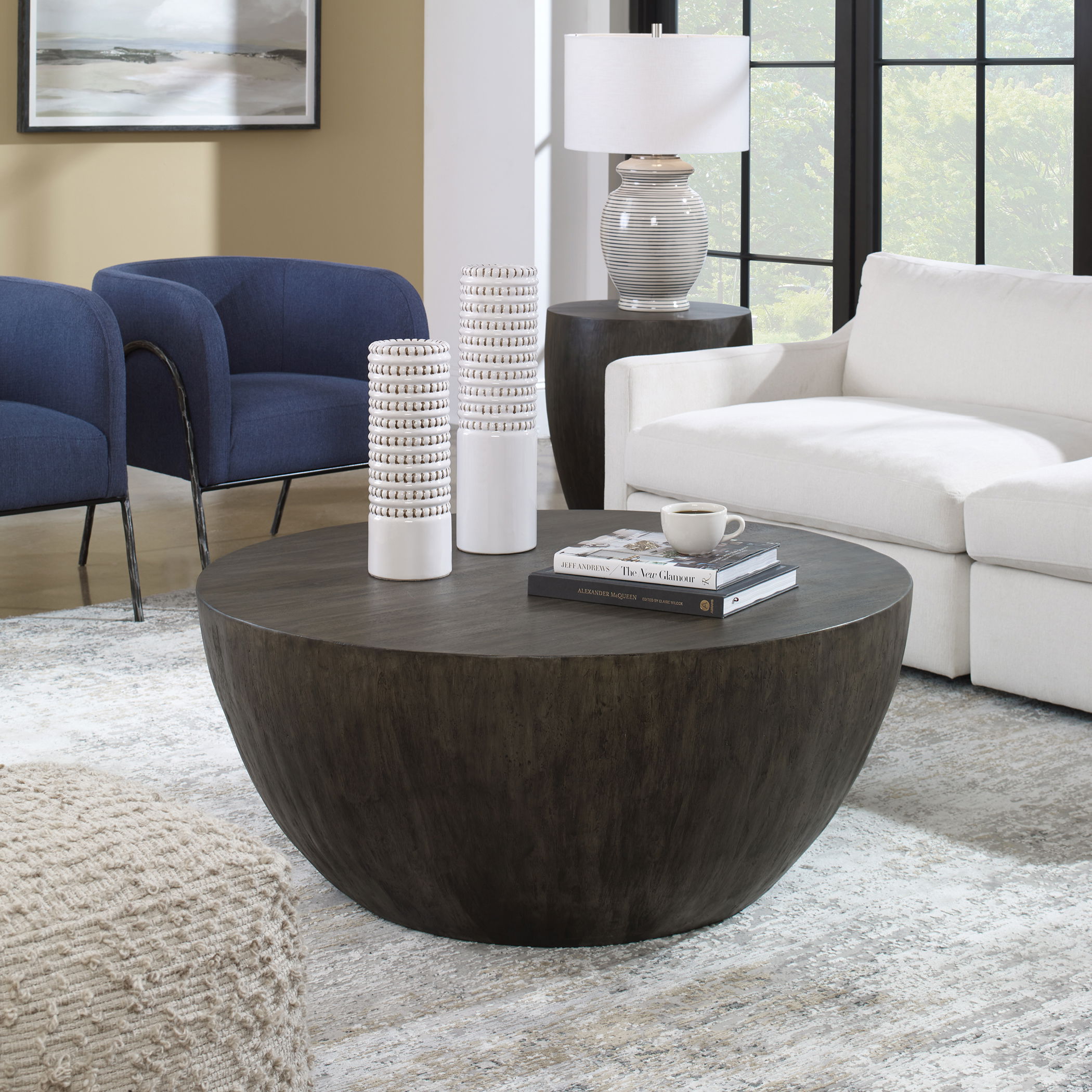 Lark Round Wood Coffee Table large image 