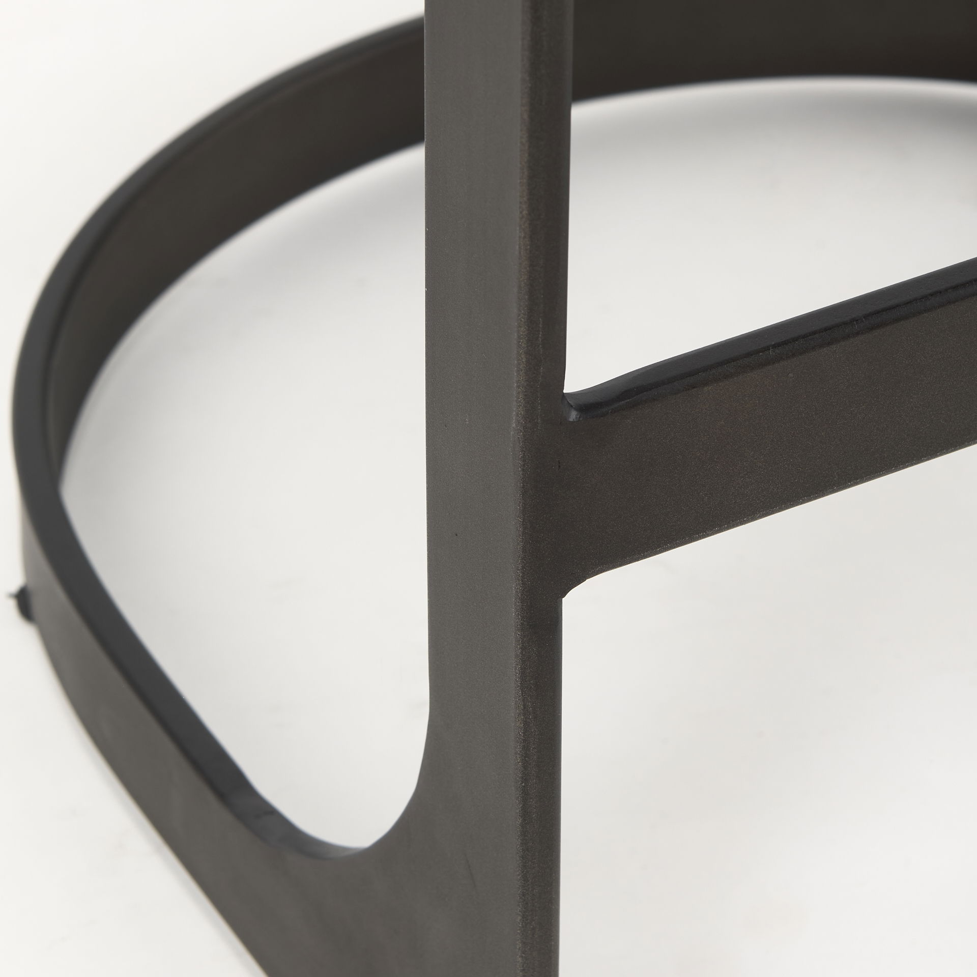 Tyson 17L x 18W x 28H Brown/Gray Suede with Metal Frame Counter Stool large image 