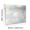 Clouds on Canvas Blue Peel & Stick Wallpaper thumbnail 3
