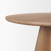 Jovani 48' Round Pedestal Dining Table | Modern | Light Brown Wood | Seats 4, by Mercana, 48" length x 48" width x 30" height thumbnail 9