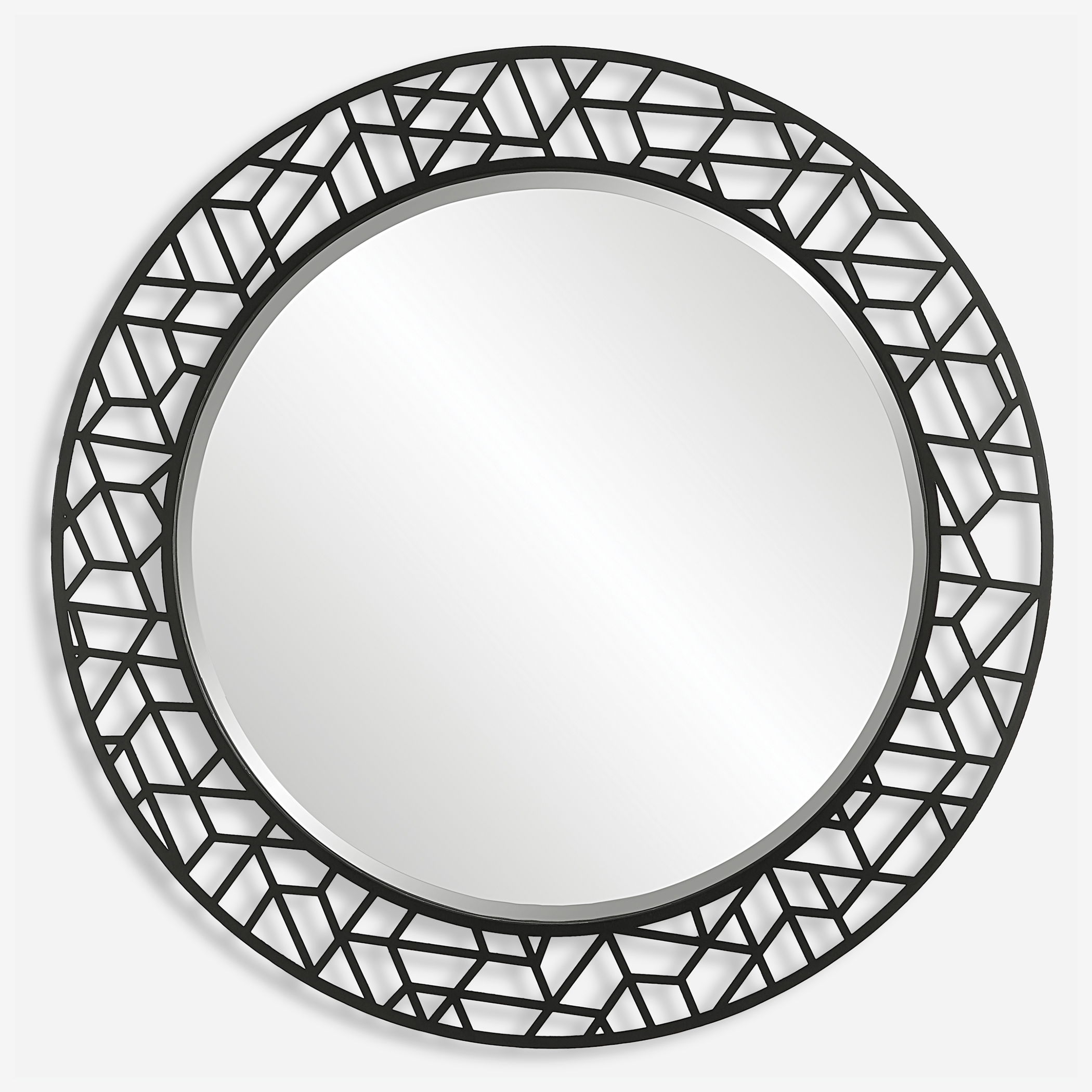 Mosaic Metal Round Mirror large image 