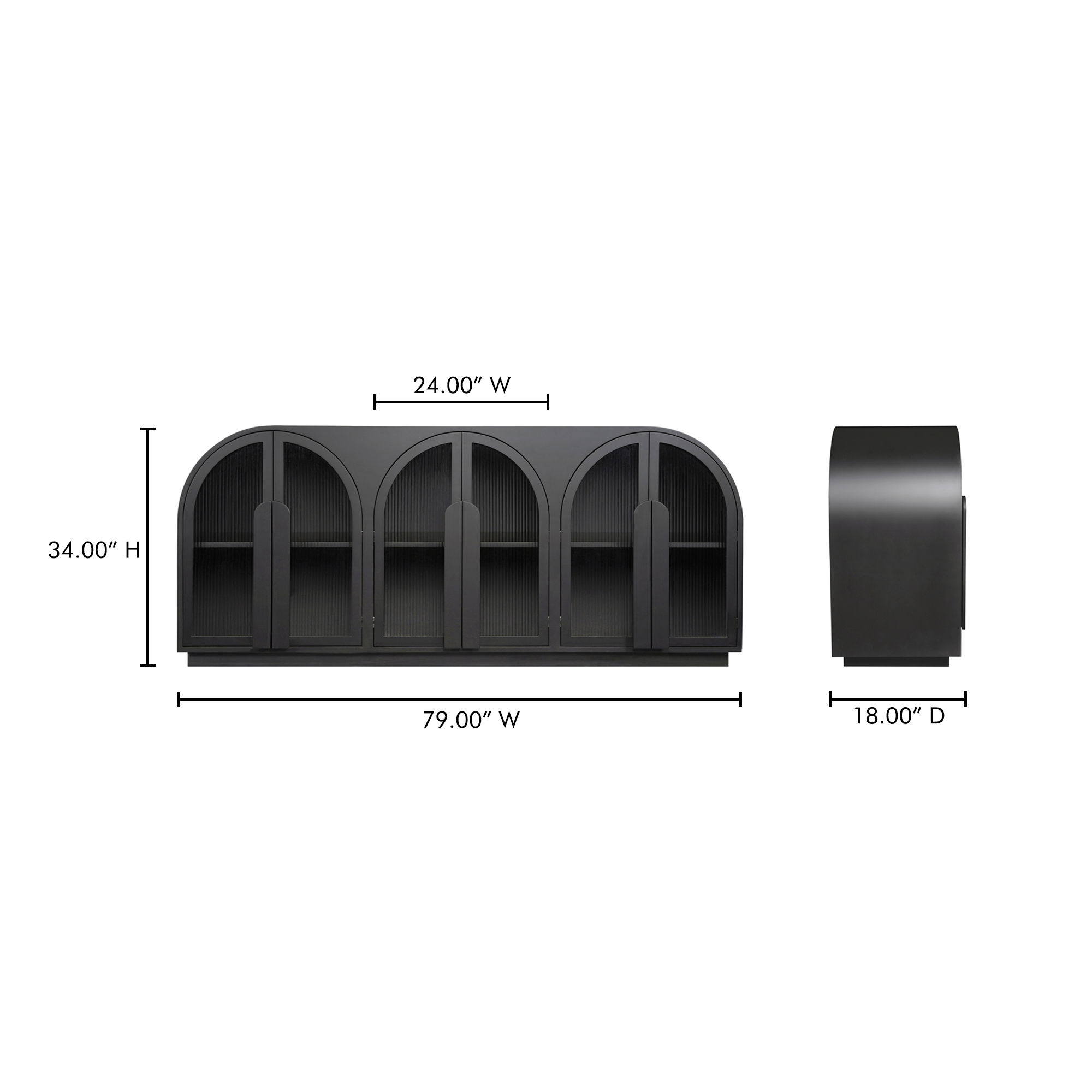 Salone Sideboard Black large image 