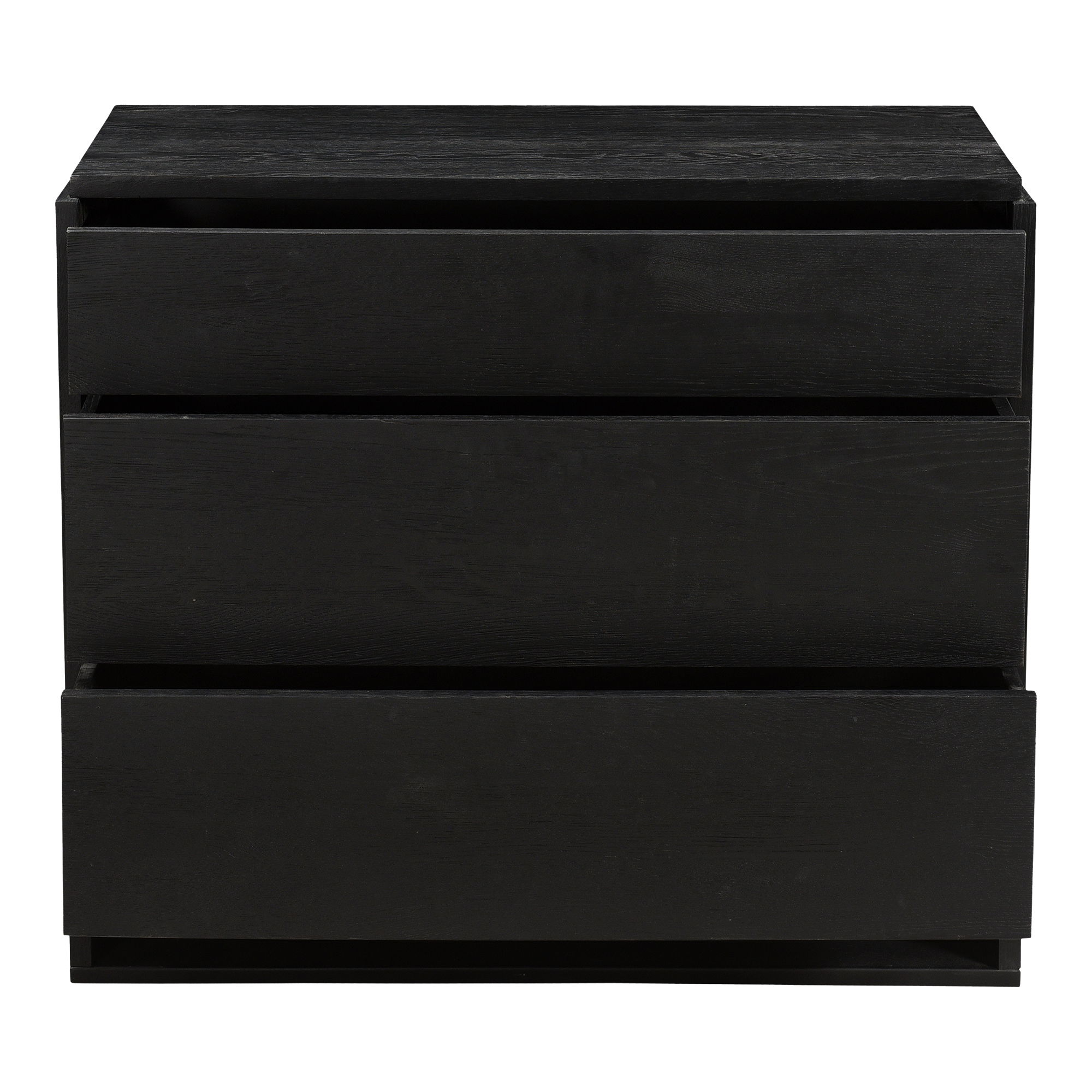 Quinton 3 Drawer Nightstand Black large image 