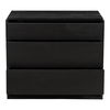 Quinton 3 Drawer Nightstand Black thumbnail 1