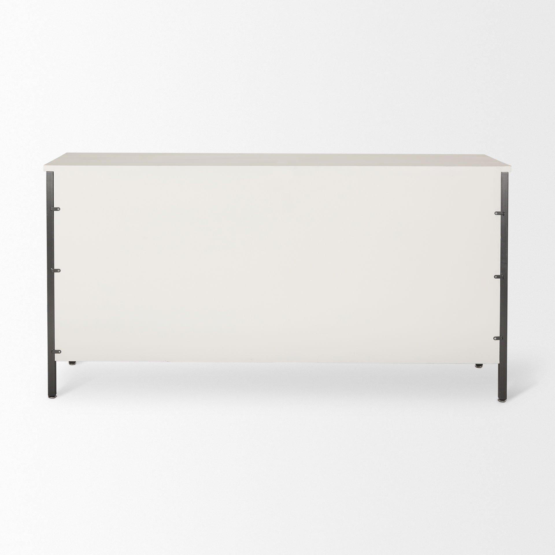 Savannah White Fir Veneer with Gray Metal 6-Drawer Sideboard, Sideboards & Buffet by Mercana, 62.6" length x 15.75" width x 31.5" height View 6