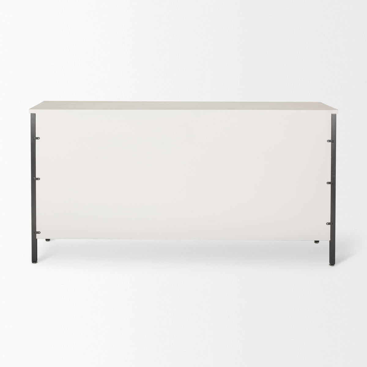 Savannah White Fir Veneer with Gray Metal 6-Drawer Sideboard, Sideboards & Buffet by Mercana, 62.6" length x 15.75" width x 31.5" height View 6
