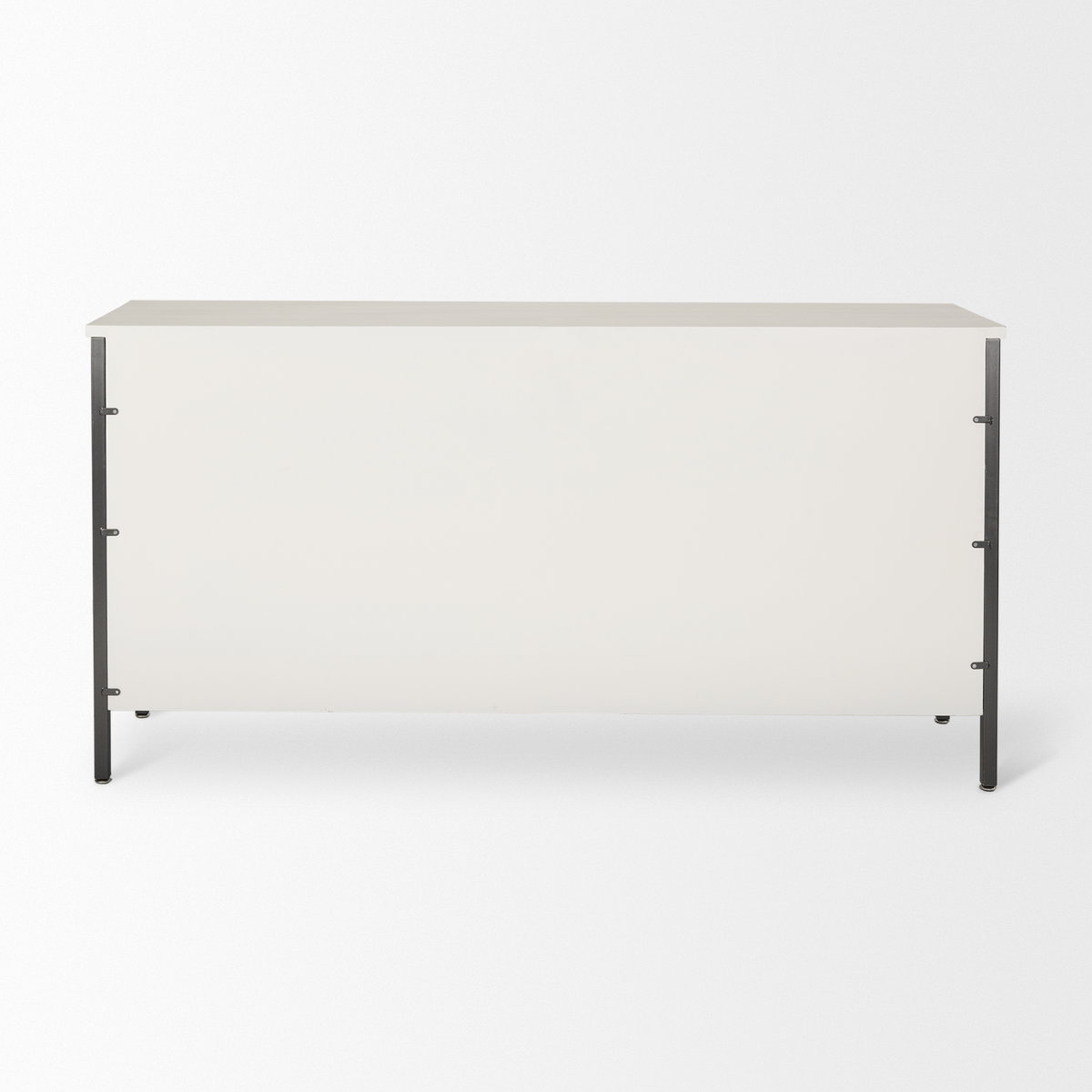 Savannah White Fir Veneer with Gray Metal 6-Drawer Sideboard, Sideboards & Buffet by Mercana, 62.6" length x 15.75" width x 31.5" height View 6
