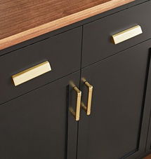 Online Designer Home/Small Office Blair Drawer Pull, Brushed Nickel - 4" Center-to-Center