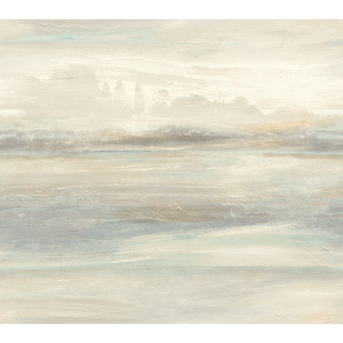 Soothing Mists Scenic Light Blue Wallpaper