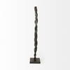 Rizwan (Large) Black Aluminum Braided Circular Object, Decorative Object by Mercana, 18.5" length x 3.3" width x 23" height thumbnail 4