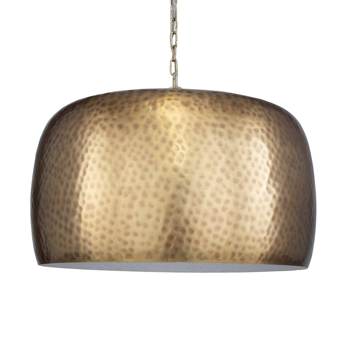 Lemont Hammered Brass 1 Light Pendant, Ceiling Light by Uttermost, 24" width x 15.5" height x 24" diameter x 24" depth View 3
