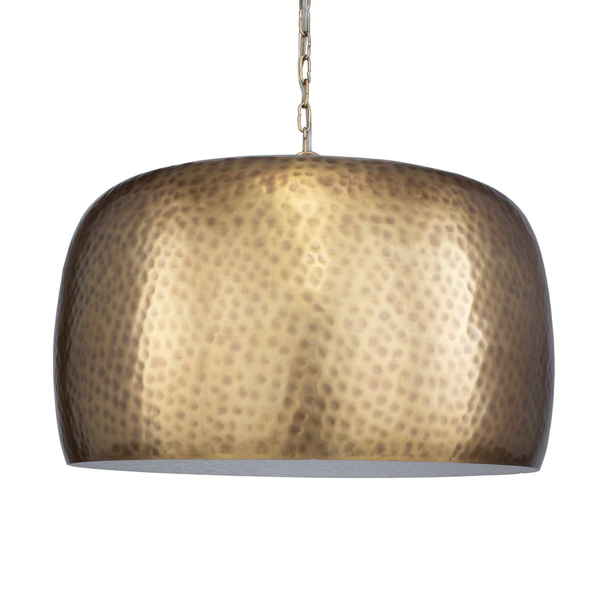 Lemont Hammered Brass 1 Light Pendant, Mini Light Pendant by Uttermost, 24" width x 15.5" height x 24" diameter x 24" depth View 3