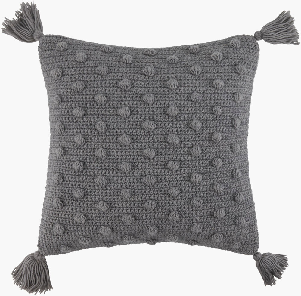 Makrome Accent Pillow, Decorative Pillow by Surya, 18" length x 18" width