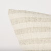 Jace 22x22 Cream/Beige Stripe Linen-Cotton Square Pillow Cover, Decorative Pillow by Mercana, 22" length x 22" width x 0.2" height thumbnail 8