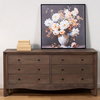 Mabel 6 Drawer Dresser Dark Brown, by Moe's Home, 64.3" width x 30.75" height x 20.2" depth thumbnail 13