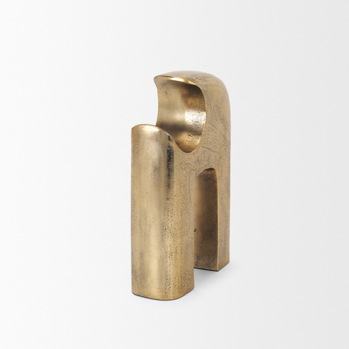 Renni Antiqued Brass Small Decorative Sculpture, Decorative Object by Mercana, 7.68" length x 2.76" width x 10.83" height View 5