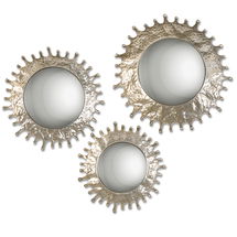 Online Designer Combined Living/Dining Rain Splash Round Mirrors, S/3