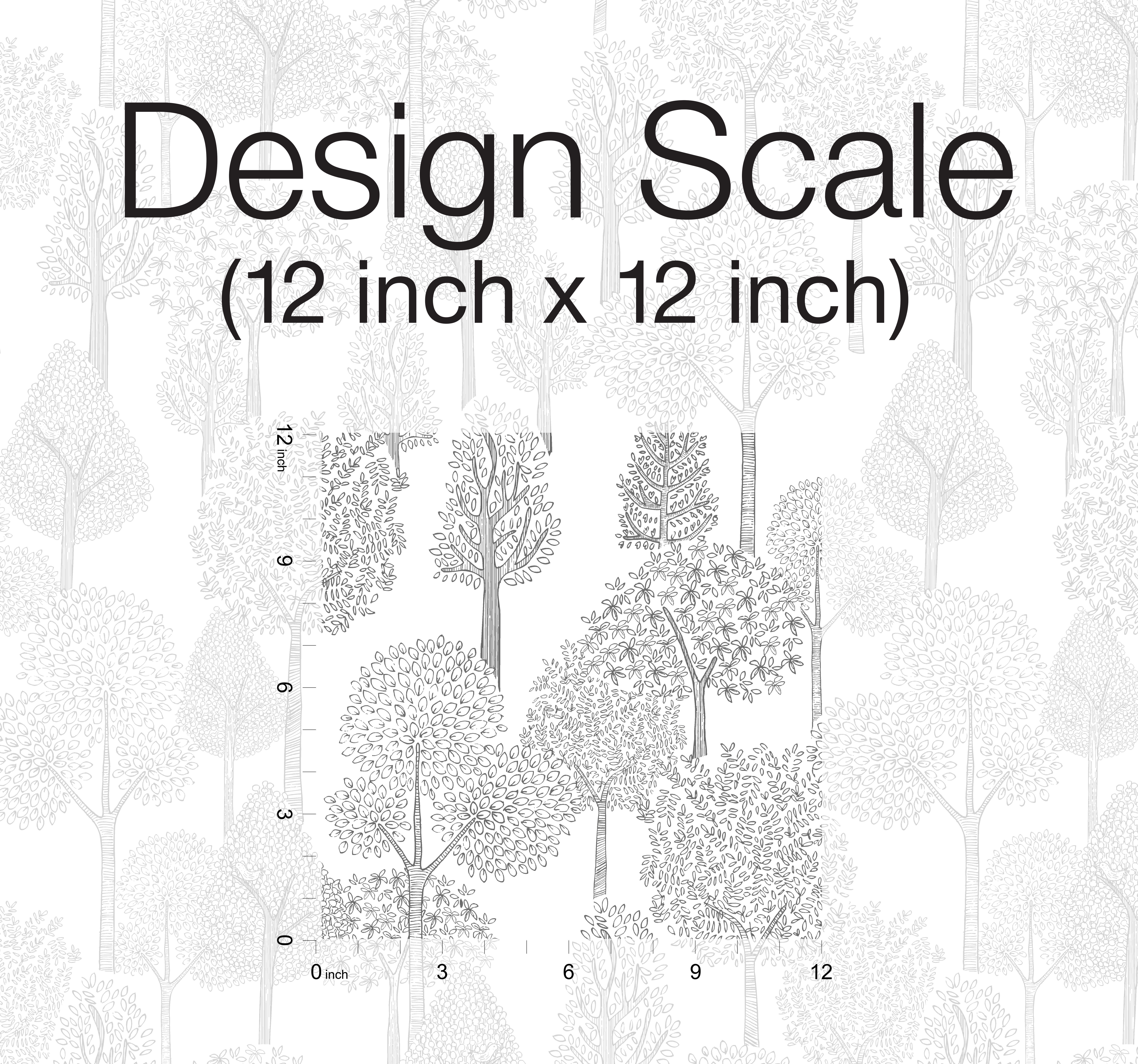 Treetops Grey Peel & Stick Wallpaper, by York Wall, 20' length x 1'8.5" width x 0.02" depth View 4