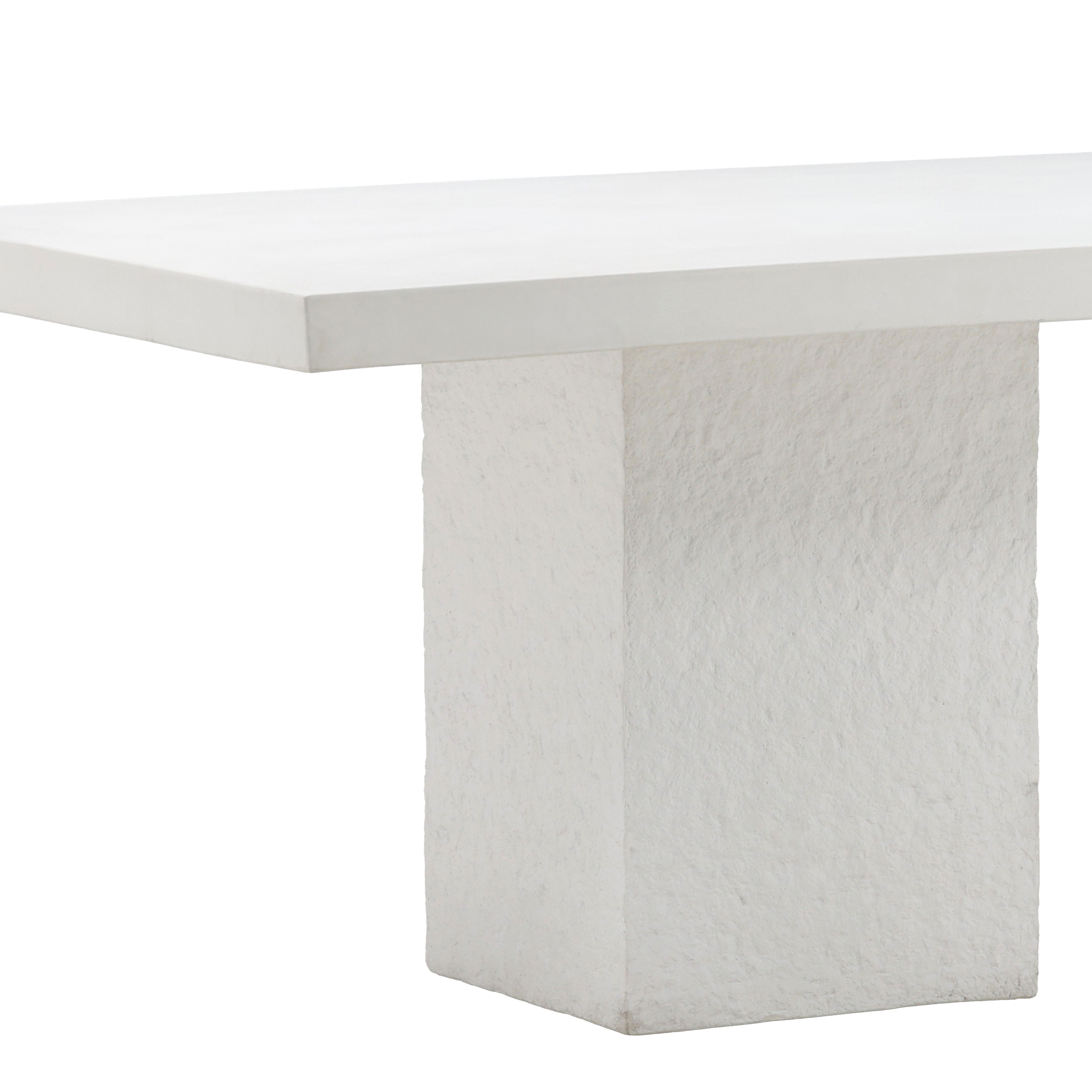 Goodwin Dining Table Cream, by Dovetail, 90.5" width x 30.25" height x 43.5" depth View 4