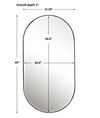 Lago Oval Gold Mirror, by Uttermost, 21.25" width x 40" height x 3" depth thumbnail 3