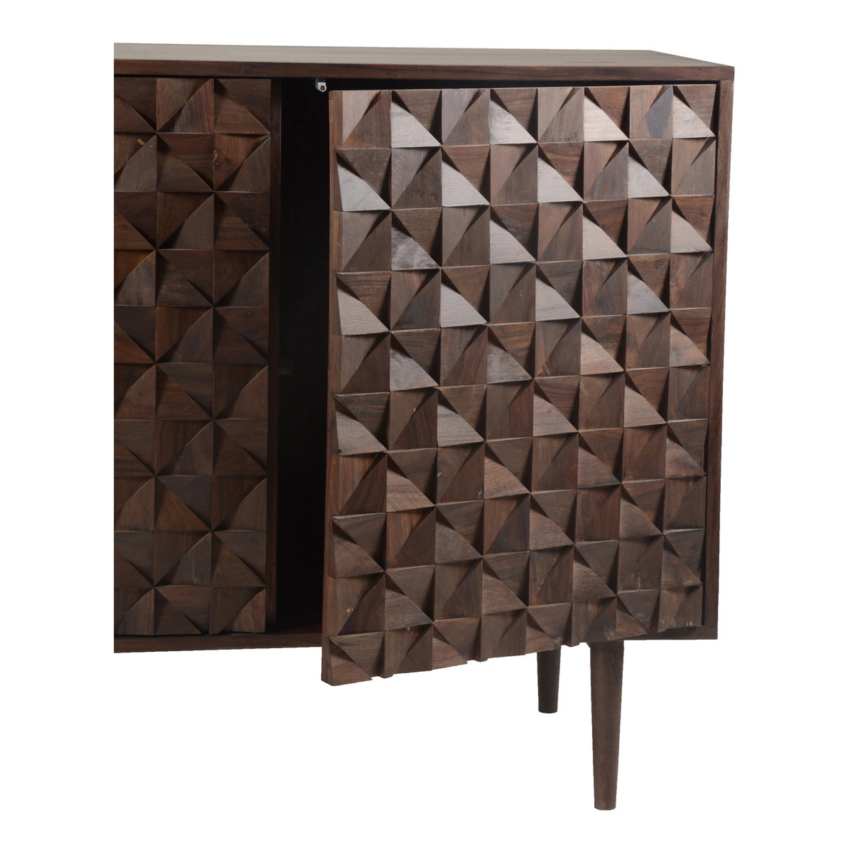 Pablo 3 Door Sideboard Dark Brown, Cabinets & Sideboard by Moe's Home, 58" width x 33" height x 18" depth View 5
