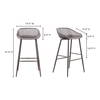 Piazza Outdoor Barstool Grey - Set Of Two, Outdoor Chair by Moe's Home, 1'7.29" width x 3'1.2" height x 1'7.68" depth thumbnail 12