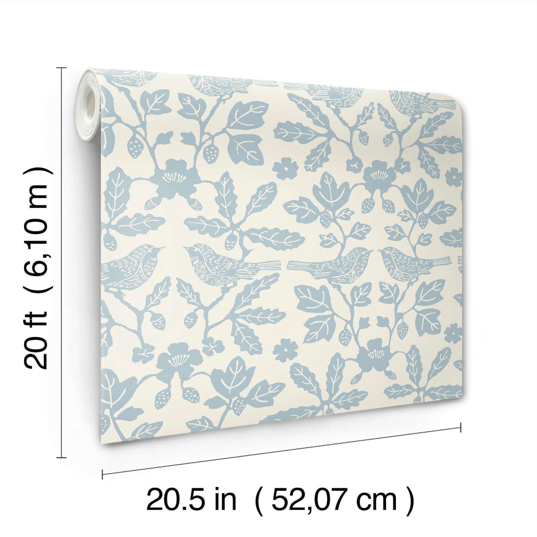 Sparrow & Oak Glacial Blue Peel & Stick Wallpaper large image 
