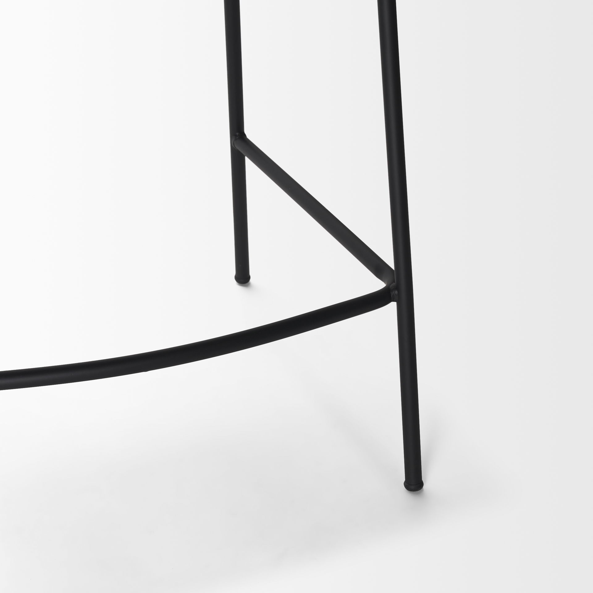 Carolyn Counter Stool with Gray Fabric & Matte Black Metal large image 