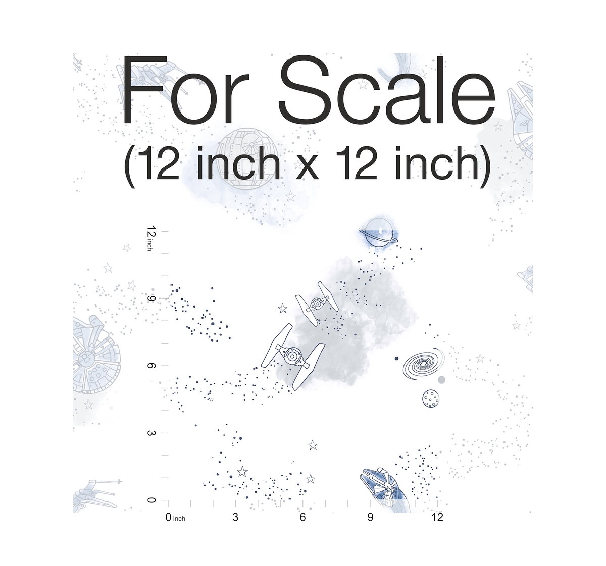 Star Wars: Good Night Galaxy Blue Wallpaper, by York Wall, 33' length x 1'8.5" width x 0.02" depth View 3