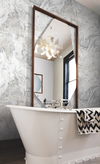 Oil & Marble White & Grey Peel & Stick Wallpaper thumbnail 1