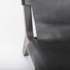Elodie 24.4L x 33.9W x 30.7H Black Leather with Black Stain Beech Wood Frame Accent Chair, by Mercana, 24.41" length x 31.5" width x 30.71" height thumbnail 10