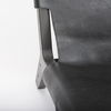 Elodie 24.4L x 33.9W x 30.7H Black Leather with Black Stain Beech Wood Frame Accent Chair, by Mercana, 24.41" length x 31.5" width x 30.71" height thumbnail 8