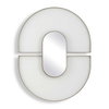 Encase Modern White Oval Mirror, by Uttermost, 1'11.5" width x 2'6.5" height x 1.62" depth thumbnail 1