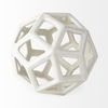 Geom  White Ceramic Geometric  Object, Decorative Object by Mercana, 7.09" length x 7.09" width x 7.09" height thumbnail 5