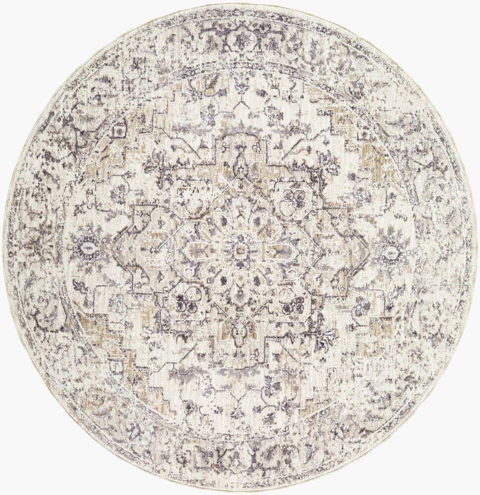 Gakko Machine Woven Rug, by Surya, 5'2.99" length x 5'2.99" width