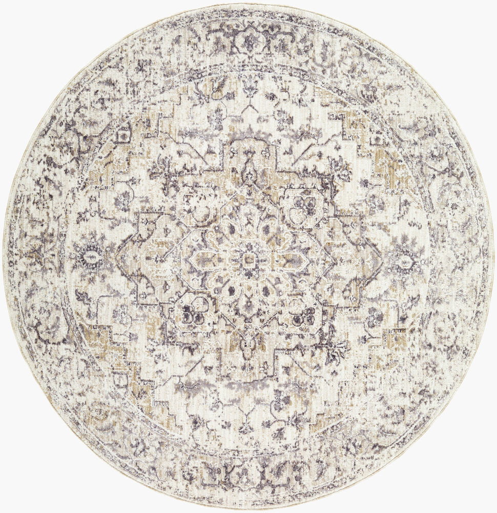 Gakko Machine Woven Rug, by Surya, 5'2.99" length x 5'2.99" width