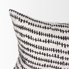 Jenna Cream with Black Print Linen Lumbar Decorative Pillow Cover, by Mercana, 14" length x 26" width x 0.2" height thumbnail 9