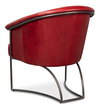 Nagel Distilled Leather Chair,New Rouge, Seating by Sarreid, 30" length x 33" width x 2" height thumbnail 11