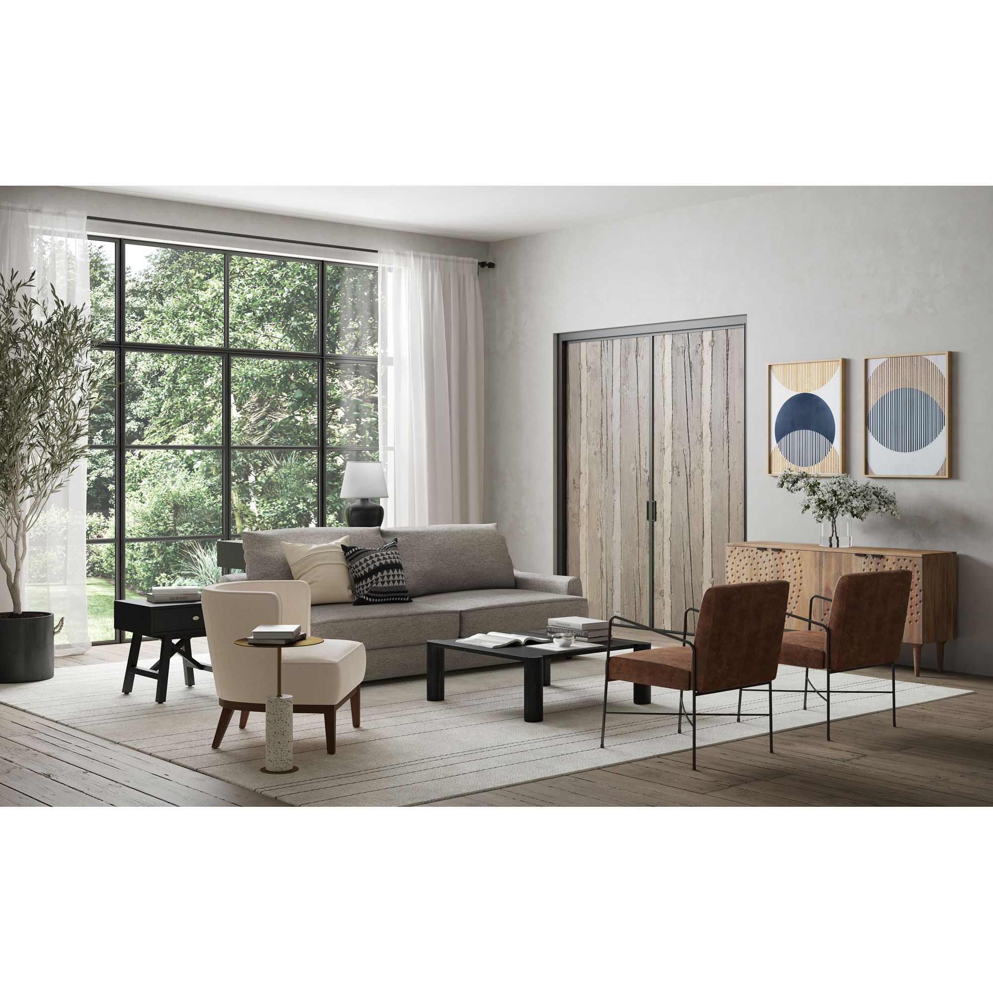 Dagwood Leather Armchair large image 