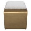 Hoop Small Gold Bench, Benche by Uttermost, 23.75" width x 19.25" height x 15.75" depth thumbnail 5