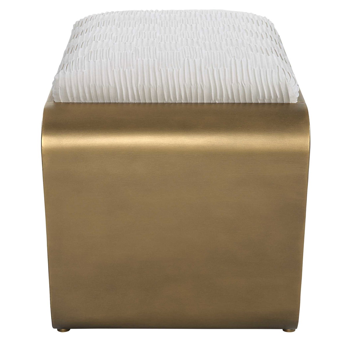 Hoop Small Gold Bench, Furniture by Uttermost, 23.75" width x 19.25" height x 15.75" depth View 5