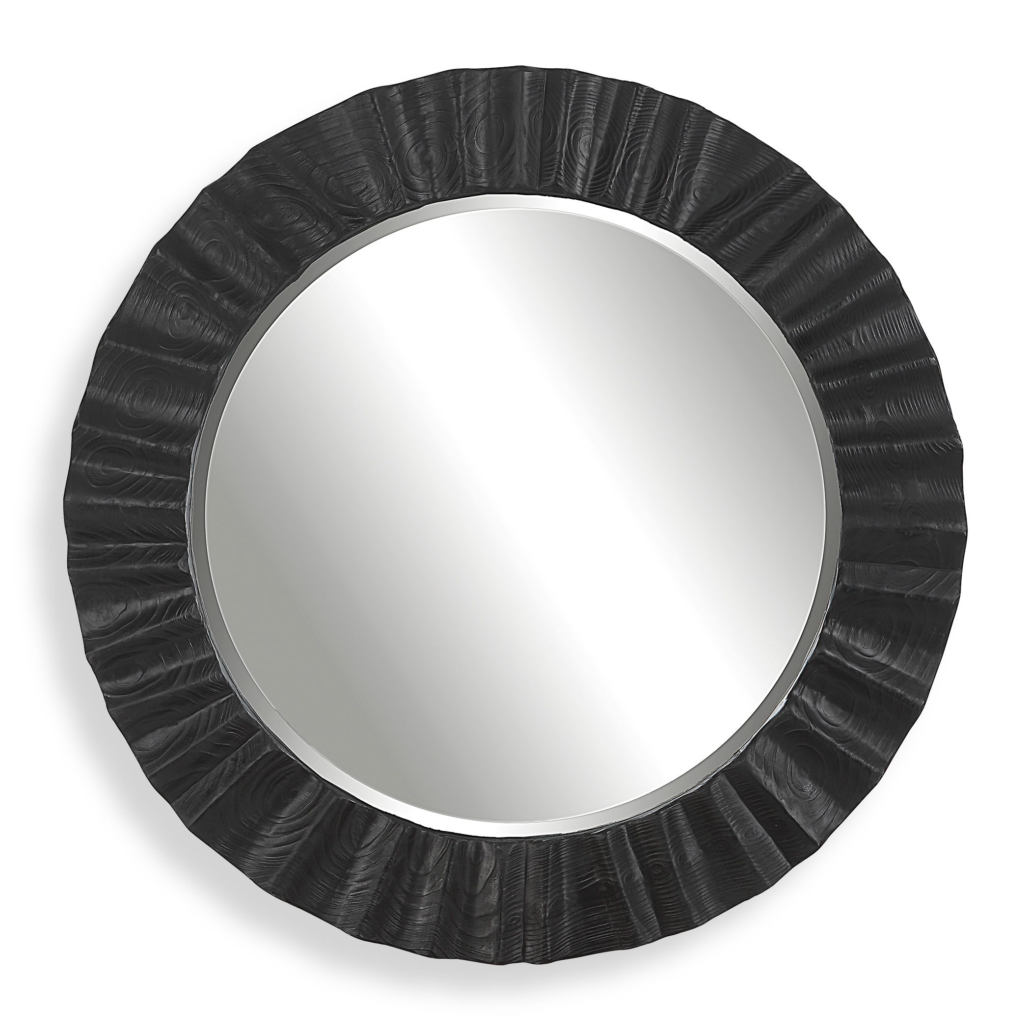 Caribou Dark Espresso Round Mirror large image 