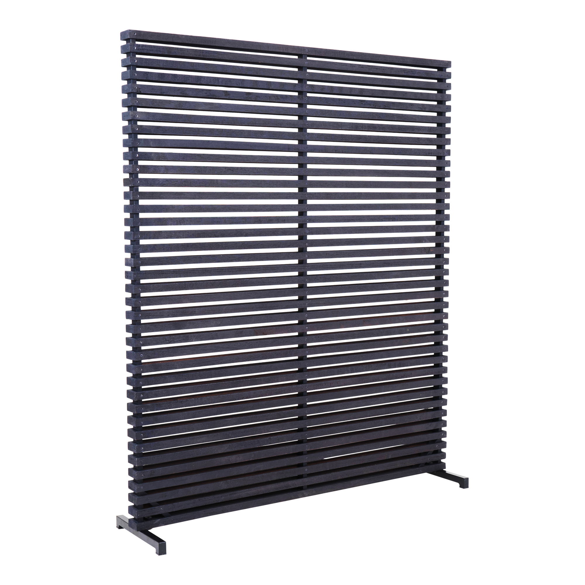Dallin Screen Black, Room Divider by Moe's Home, 60" width x 72" height x 3" depth View 2